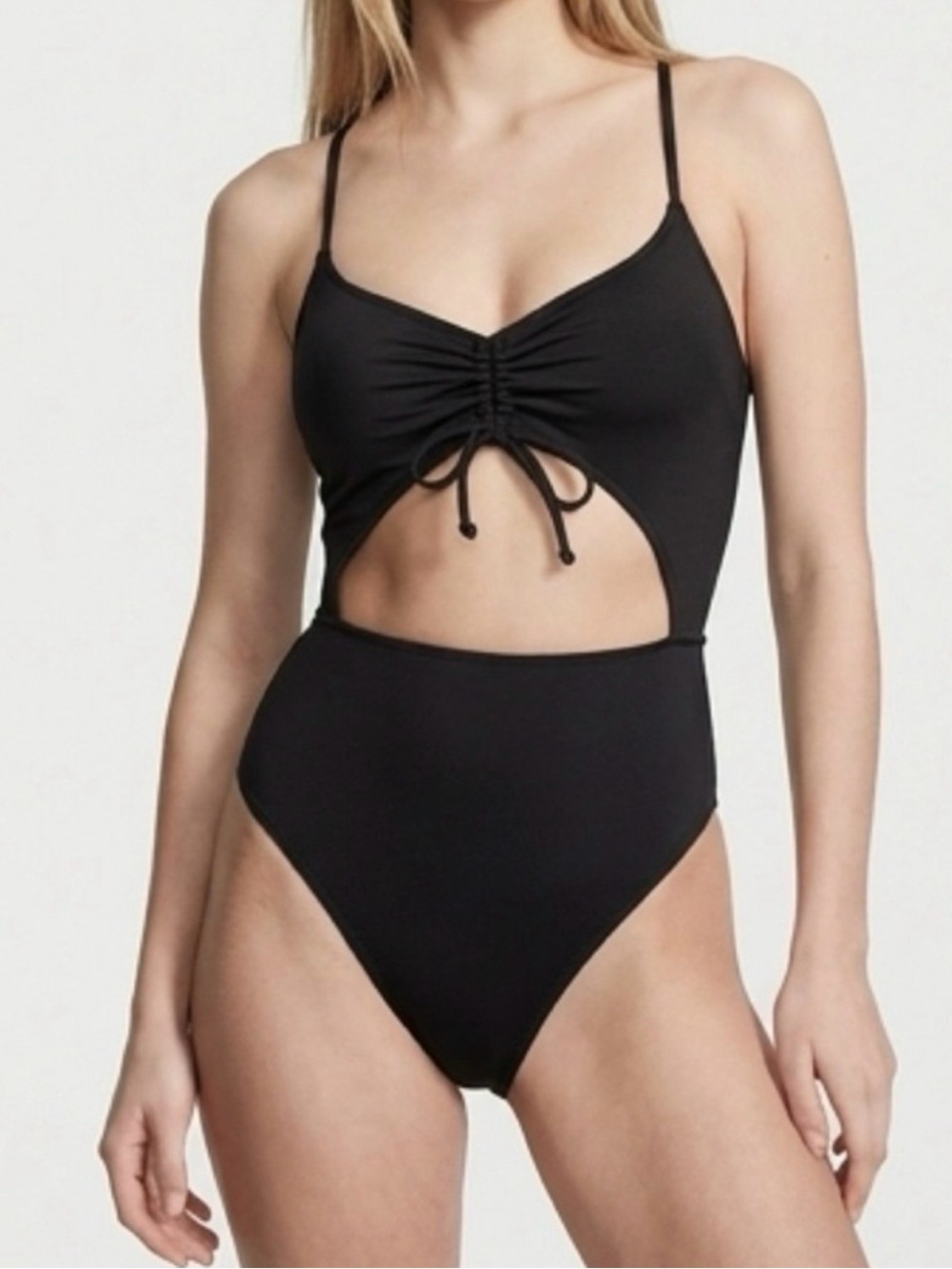 Victoria’s Secret Black Cutout One-Piece Swimsuit NWT XS